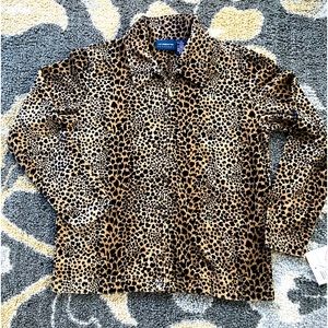 LIZ CLAIBORNE -Liz Sport Jacket Small - Animal Print